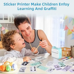 پرینتر لیبل زن ناب سل مدل پرتابل شارژی کد BL-NAAB001111 به همراه سه عدد رول کاغذی