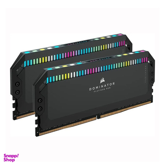 رم دسکتاپ دو کانال 6000Mhz CL36 DDR5 کورسیر مدل Dominator RGB Black ظرفیت 16 گیگابایت بسته 2 عددی