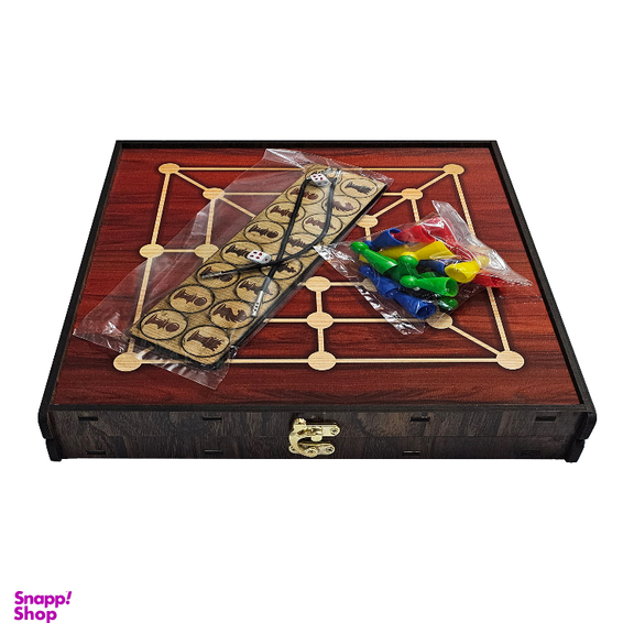 بازی فکری چند منظوره فمیلی گیم مدل منچ و مارپله و شطرنج کد 7