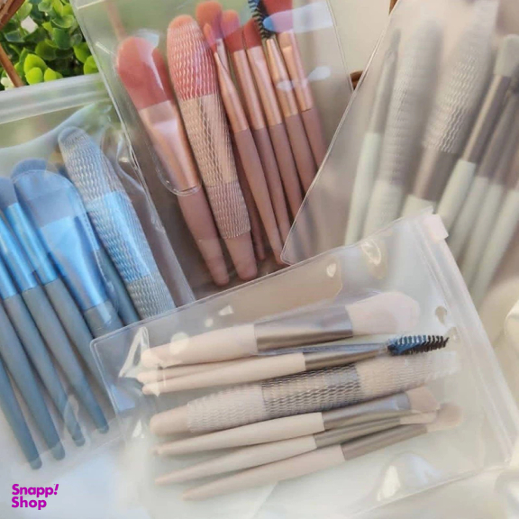 ست براش آرایشی مدل مینی کد 100 مجموعه 8 عددی