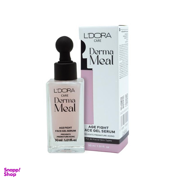 سرم ژل ضد چروک پوست صورت لدورا مدل Derma Meal حجم 30 میلی لیتر