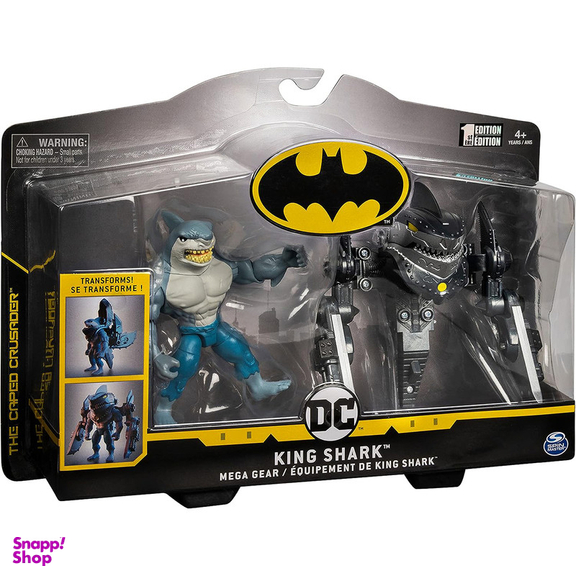 اکشن فیگور اسپین مستر مدل batman طرح king shark mega gear مجموعه 2 عددی