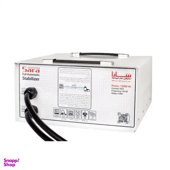 استابیلایزر سارا مدل T412S ظرفیت 12000VA مناسب کنتور برق