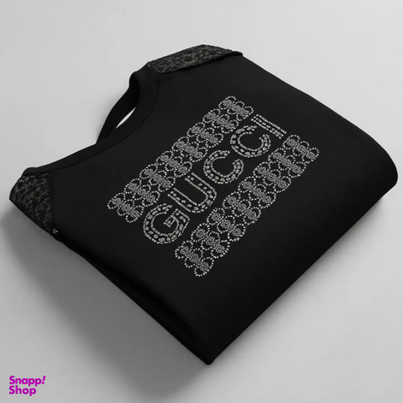 تیشرت راحتی زنانه کد T53006 رنگ مشکی