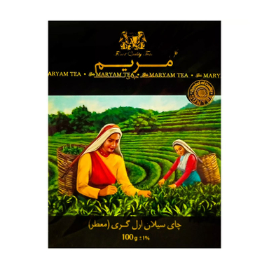 چای سیاه سیلان ارل گری گل مریم وزن 100 گرم