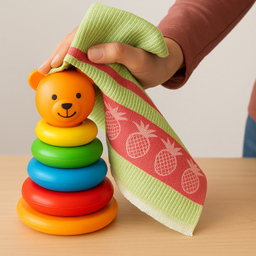 دستمال نظافت خانه و آشپزخانه نخ ماییلدا مدل 5399 بسته 4 عددی