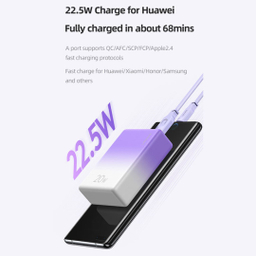 پاوربانک 20 وات یوسمز مدل US-CD192 PD20W ظرفیت 10000 میلی آمپر ساعت