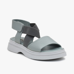 صندل زنانه چرم تهران کد A99T رنگ نقرابی