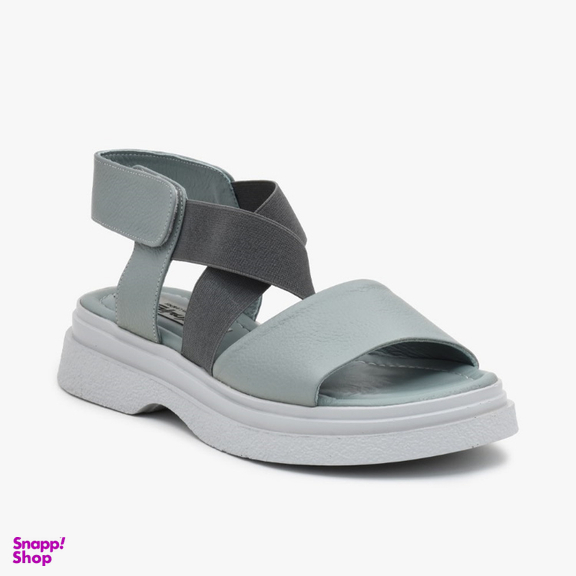 صندل زنانه چرم تهران کد A99T رنگ نقرابی