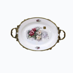 دیس بیضی دسته برنج انتیک میراکل لیموژ کد 161 سایز 30