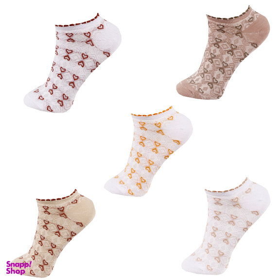 جوراب زنانه طرح سیلور کد 554 بسته 5 عددی