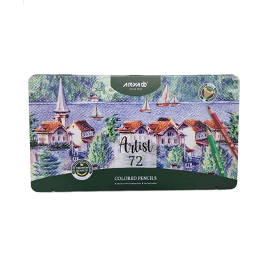 مداد رنگی 72 رنگ جعبه فلزی آریا مدل آرتیست کد 3905