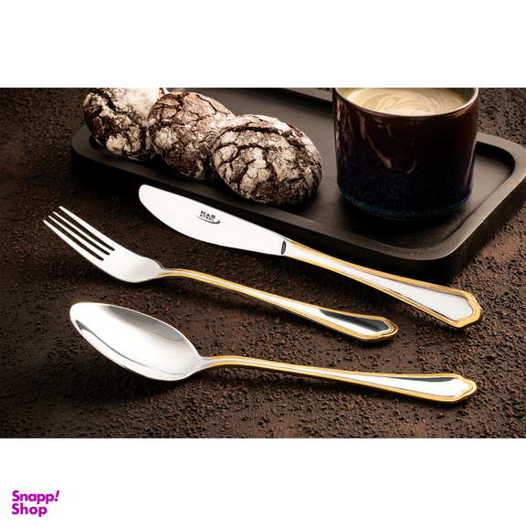 سرویس قاشق و چنگال 12 پارچه ناب استیل مدل ونیز