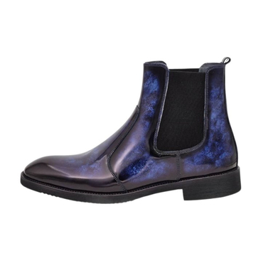 بوت مردانه چرم ریباری مدل X1 رنگ آبی لاجوردی