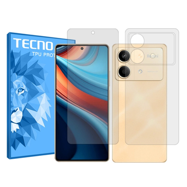 محافظ صفحه نمایش شفاف گوشی موبایل تکنو مناسب برای شیائومی Redmi Note 13R Pro به همراه محافظ پشت گوشی
