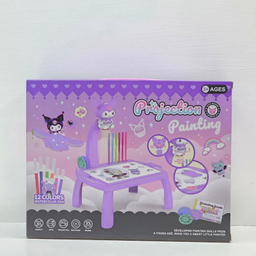 بازی آموزشی رنگ آمیزی ناب سل مدل میز نقاشی پروژکتوردار طرح کرومی