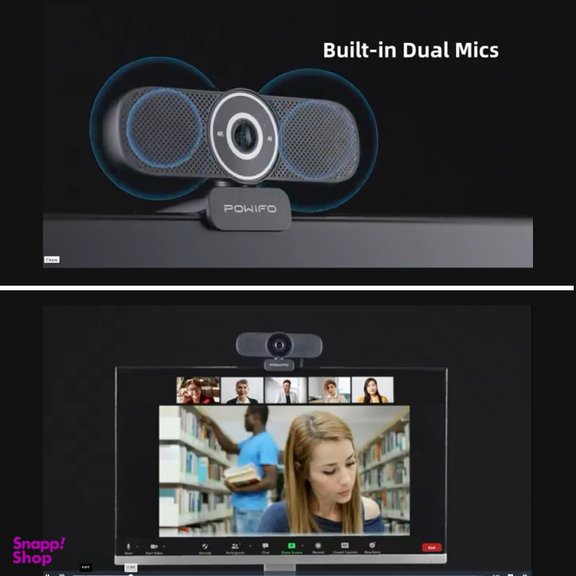 وب کم پاویفو مدل 4K AI Auto-Framing With Remote Control