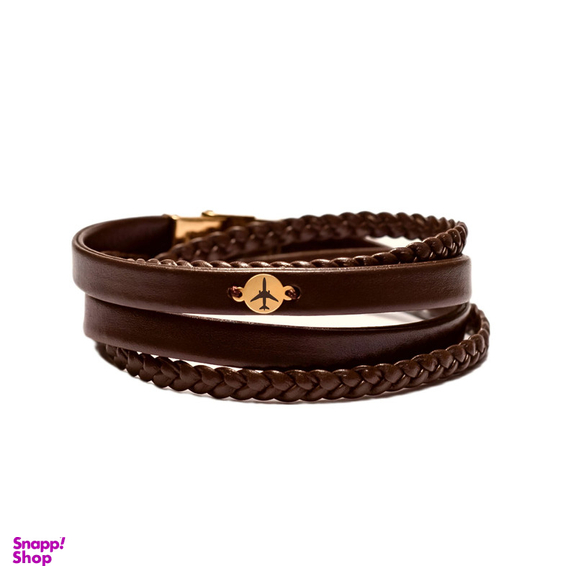 دستبند طلا 18 عیار مردانه لیردا مدل هواپیما 201