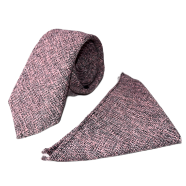 ست کراوات و دستمال جیب مردانه آیکت مدل ریزبافت a12