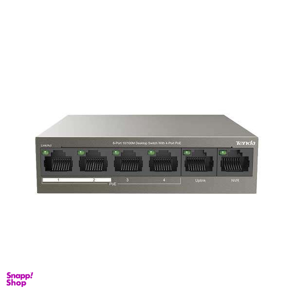 سوییچ غیرمدیریتی 6 پورت PoE تندا مدل TEF1106P-4-63W
