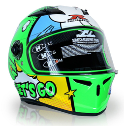 کلاه کاسکت راپیدو 982مدل let’s go رنگ سبز