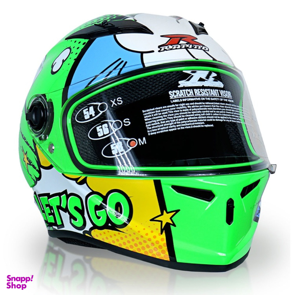 کلاه کاسکت راپیدو 982مدل let’s go رنگ سبز