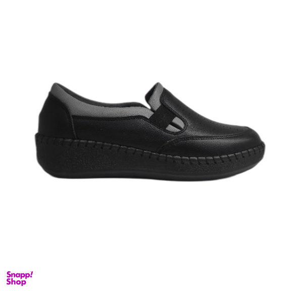 کفش طبی زنانه شهرام طب کد 3090 رنگ مشکی طوسی