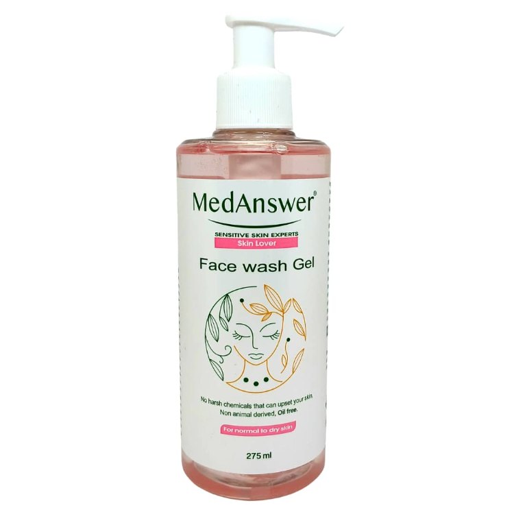 ژل شستشو صورت مدانسر مدل Melamed مناسب پوست معمولی تا خشک حجم 275 میلی لیتر