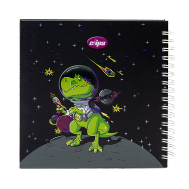 دفتر یادداشت ۸۰ برگ کلیپس طرح dino