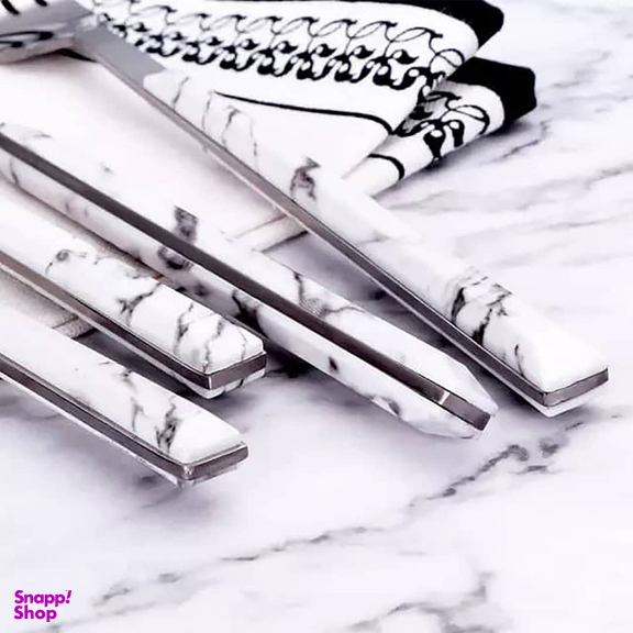 سرویس قاشق و چنگال 33 پارچه جی فی نی مدل W-Marble