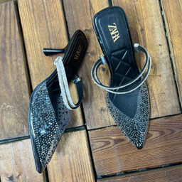 کفش مجلسی زنانه طرح زارا مرواریدی کد 1218 رنگ مشکی