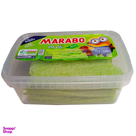 پاستیل نواری با طعم سیب ترش مارابو وزن 900 گرم