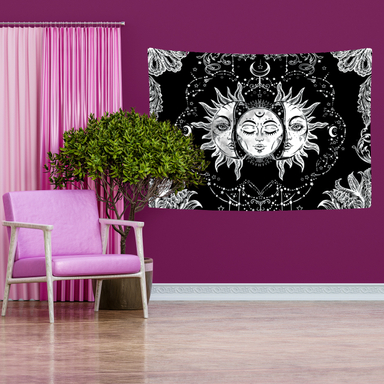 پوستر پارچه ای دیواری کد 1001 رنگ مشکی