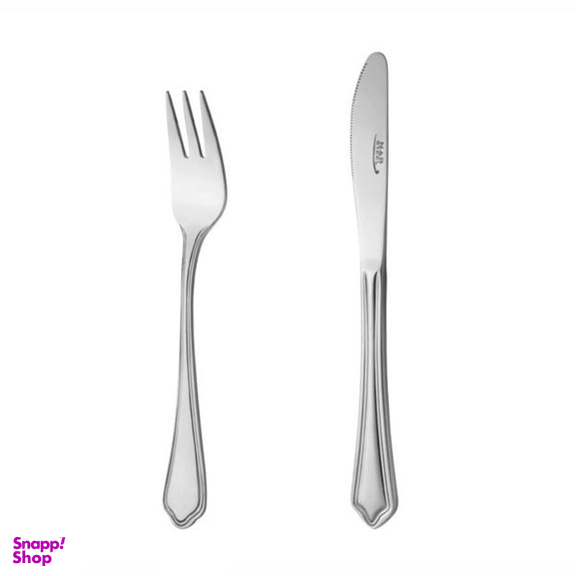 سرویس قاشق و چنگال 98 پارچه ناب استیل مدل ونیز