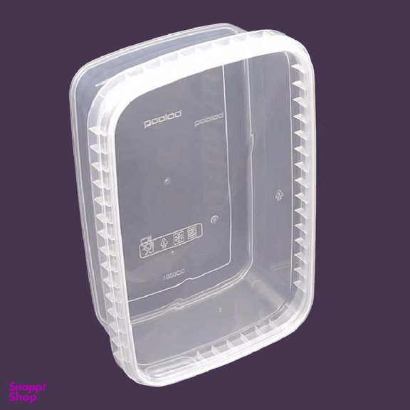 ظرف فريزری و مايكروويوی پولاد پویش مدل پلمپ شونده كد 1000cc بسته 12 عددي