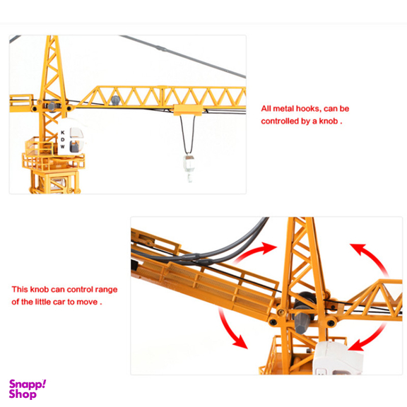 اسباب بازی کا دی دبلیو مدل  Tower Slewing Crane 1/50