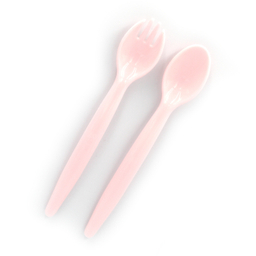 قاشق و چنگال کودک وی کر مدل ساده کد U205 بسته دو عددی