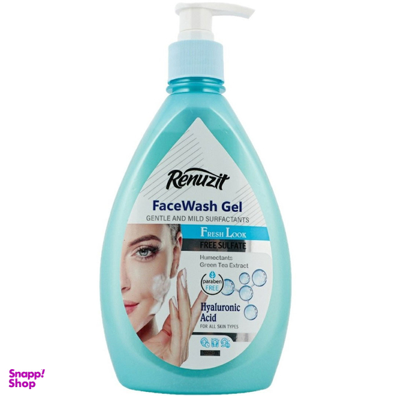 ژل شستشو صورت رینوزیت (Renuzit) مدل Hyaluronic Acid حجم 500 میلی لیتر