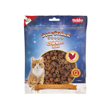 تشویقی گربه نوبی مدل اسنک طعم مرغ وزن 180 گرم