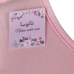 کراپ تیشرت آستین بلند زنانه ناتوسا مدل NT781-1 رنگ کالباسی
