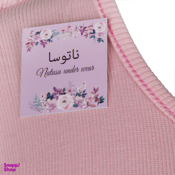 کراپ تیشرت آستین بلند زنانه ناتوسا مدل NT781-1 رنگ کالباسی
