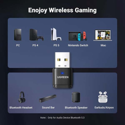 دانگل بلوتوث یوگرین مدل CM668-15765 مخصوص کنسول PS3 / PS4 / PS5 / Nintendo به همراه میکروفون