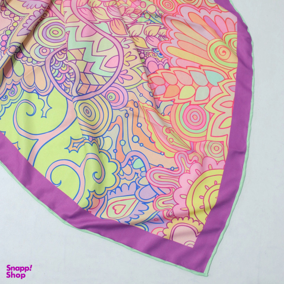 روسری زنانه آنالیا مدل ابریشم مزونی کد a-5077