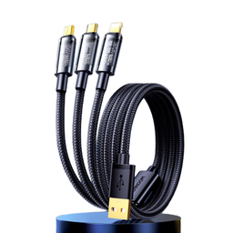 کابل تبدیل USB به لایتنینگ/USB-C/microUSB جوی روم مدل S-1T3015A5 طول 1/2 متر