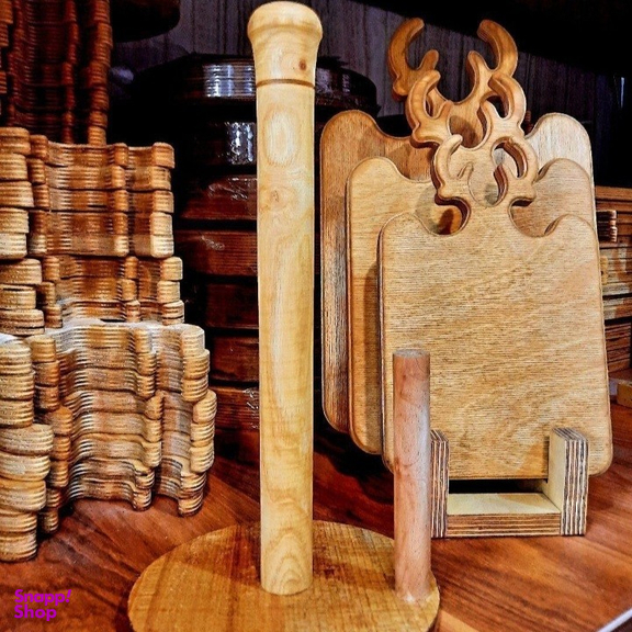 جای دستمال رولی چوبی کد 5654