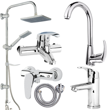 ست شیرآلات اندیکا مدل پریا مجموعه 6 عددی