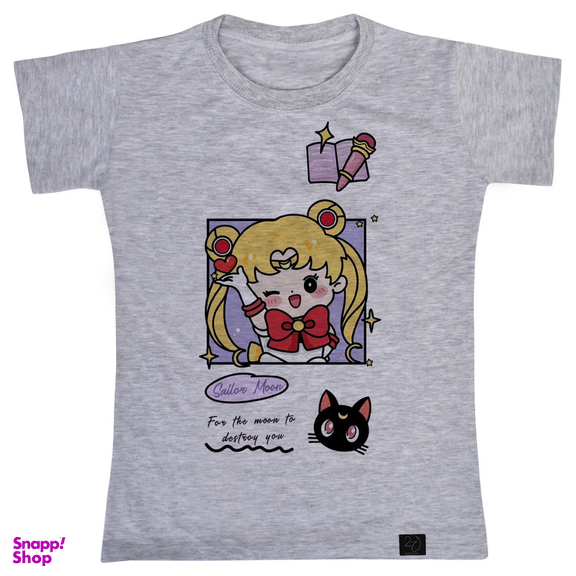تی شرت آستین کوتاه دخترانه 27 مدل SAILOR MOON کد WN978