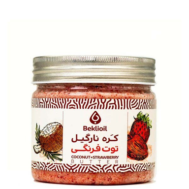 کره نارگیل و توت فرنگی بکلی وزن 300 گرم