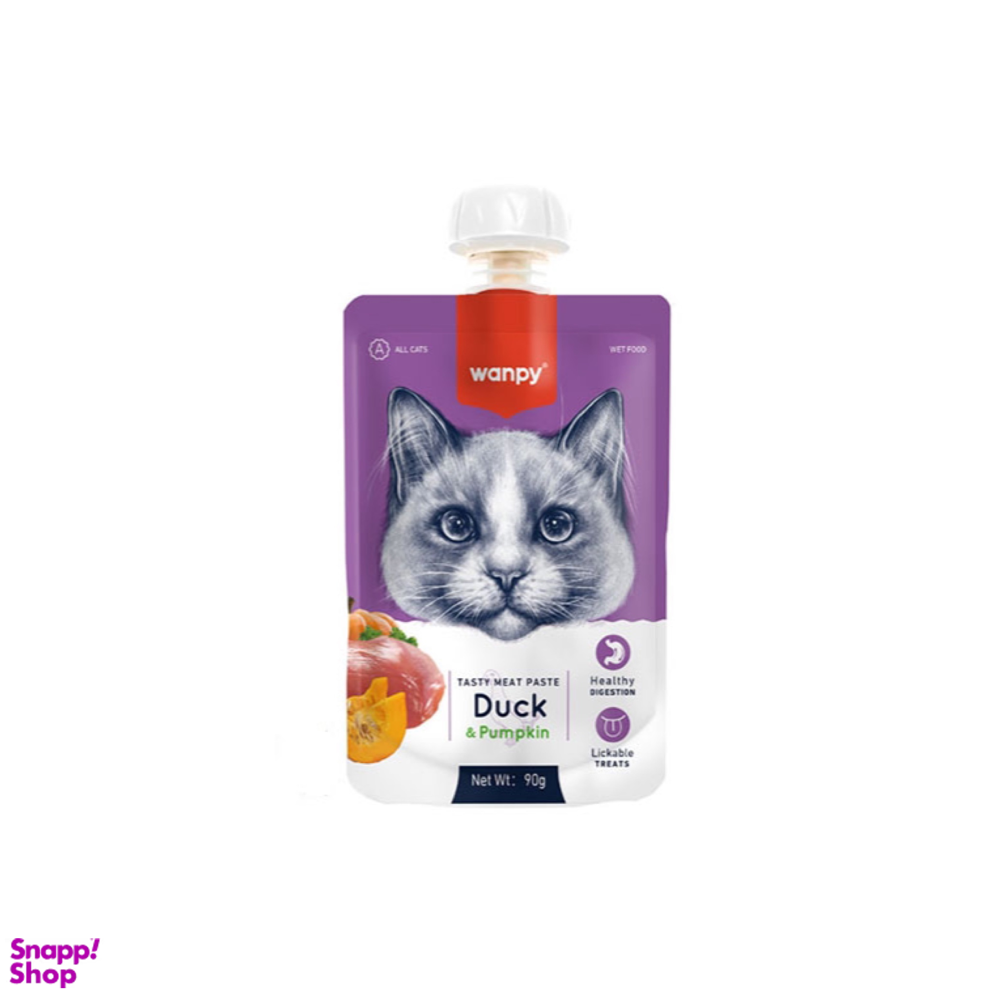 پودینگ گربه ونپی مدل duck and pumpkin وزن 90 گرم