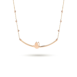 گردنبند طلا 18 عیار زنانه میلی گالری طرح پرنده کد MT1101